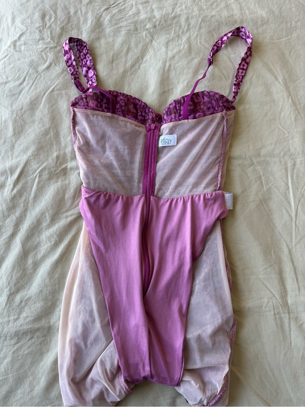 Oh Polly Animal Instinct Leopard Ruched Mesh Mini Dress 4 - Picture 7 of 8